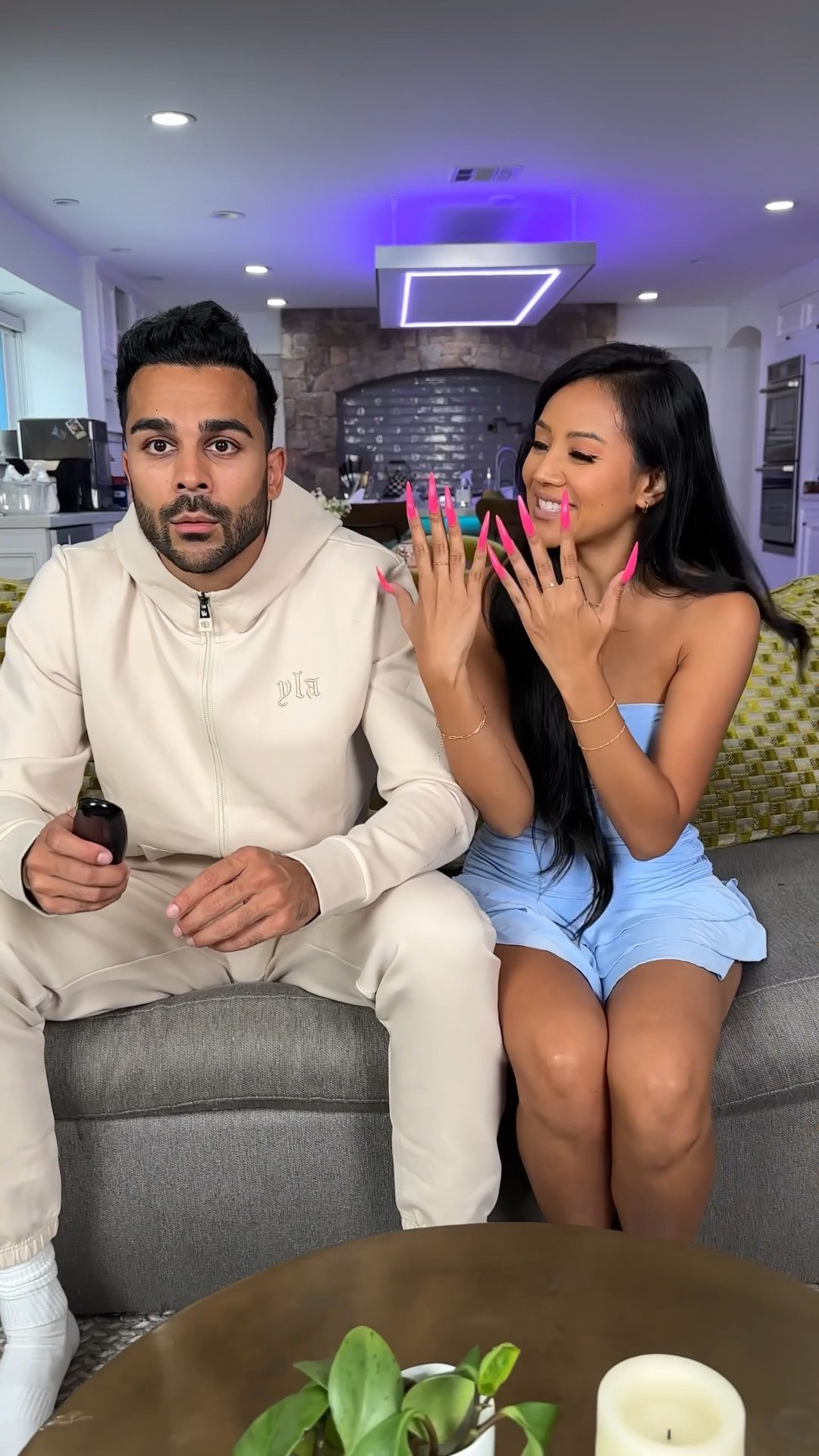 When she has long nails
