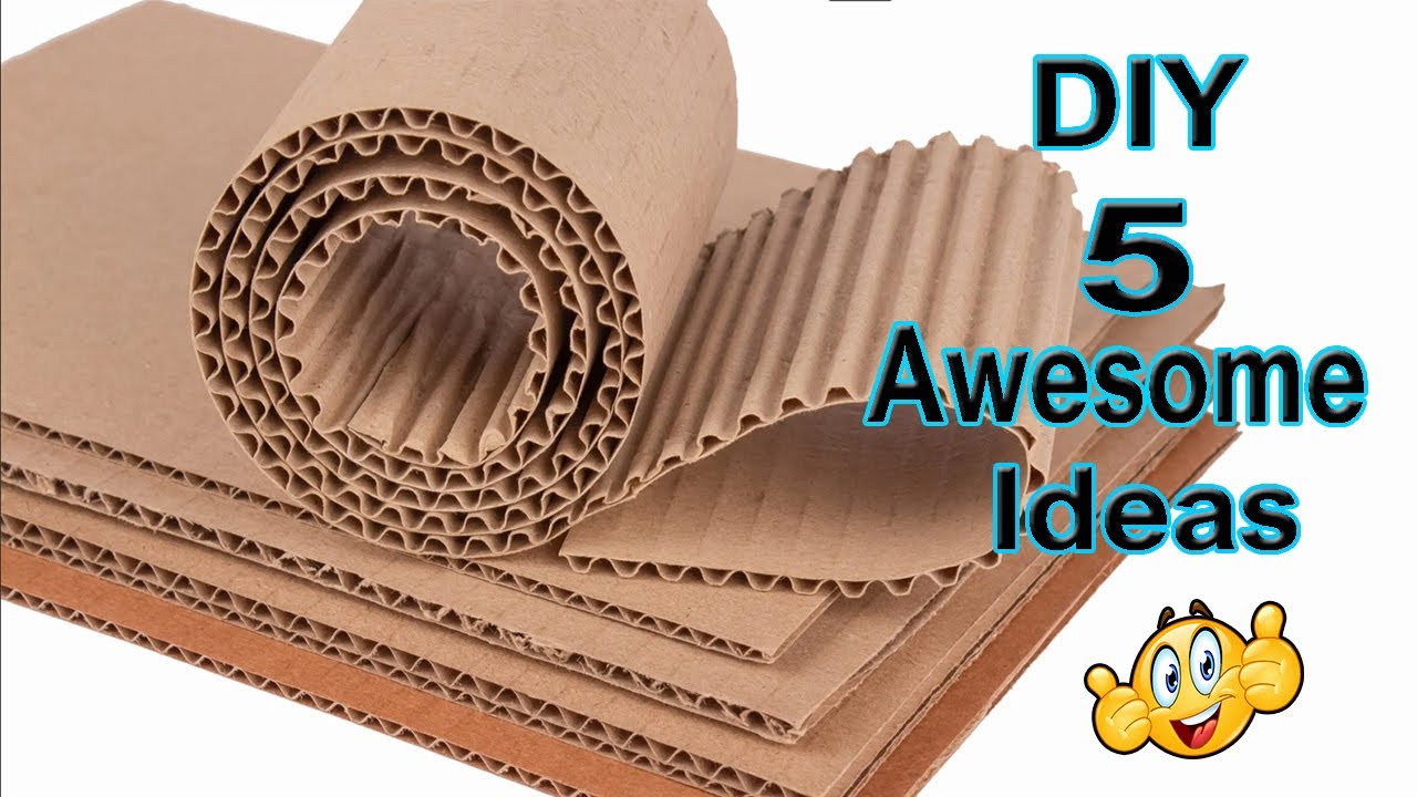 DIY - 5 Awesome Cardboard Craft Ideas | Best out of waste