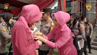 Upacara Laporan kenaikan pangkat Anggota Polri periode 1-1-2025 & PNS Polri Tahun 2024 Polda Sumsel.