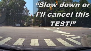 SLOW DOWN!!  DMV Drive Test, 2nd Attempt  Nervous Student, Upset Examiner