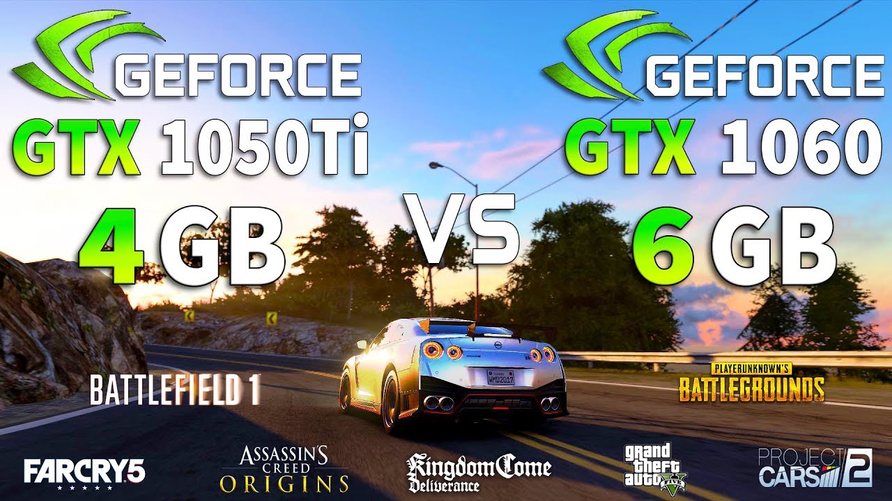 GTX 1050 Ti 4Gb vs GTX 1060 Test in 7 Games