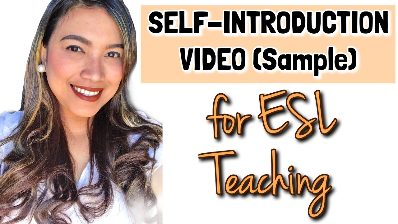 Sample Self-Introduction Video | Esl Teacher | Online Teaching