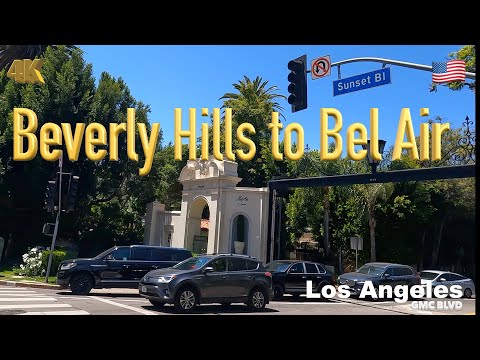 [4K] Los Angeles 🇺🇸, Beverly Hills to Bel Air California USA in May 2022 - Drive