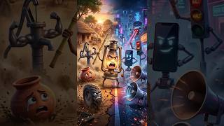 🌾 Village vs Future City ⚡ | Old Tradition Battles Modern Technology! 🤖🔥 #Shorts