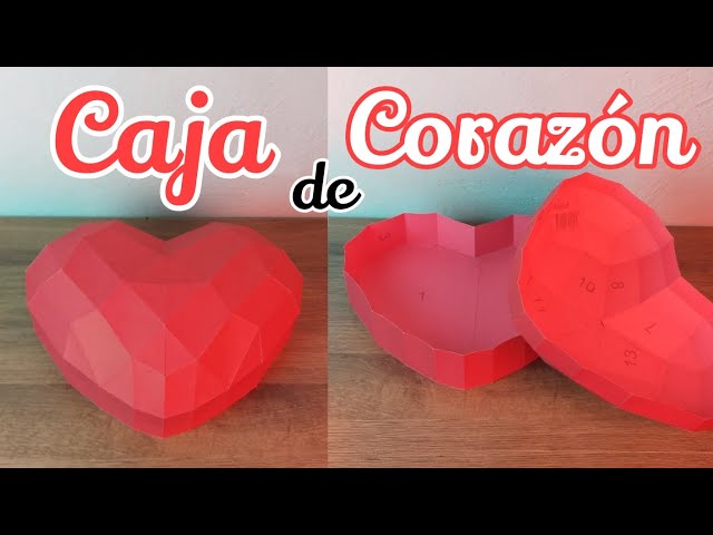 Caja pequeña en forma de corazón 3D - DETALLESJV