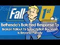 Bethesda's Botched Response To Broken Fallout 76 Subscription Backlash Is Beyond Parody