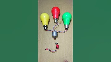 Powering 3 LED Light With a Dynamo Motor _ DC Motor #dcmotor #tech #shorts