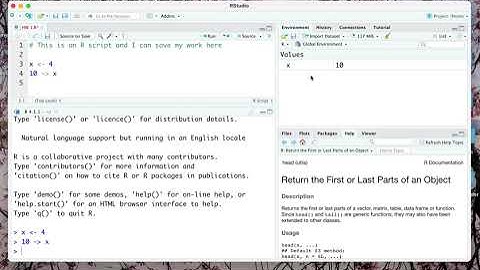 The RStudio environment