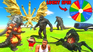 LUCKY MYSTERY SPIN BATTLES with SHINCHAN vs CHOP vs AMAAN-T in Animal Revolt Battle Sim ALL KAIJU