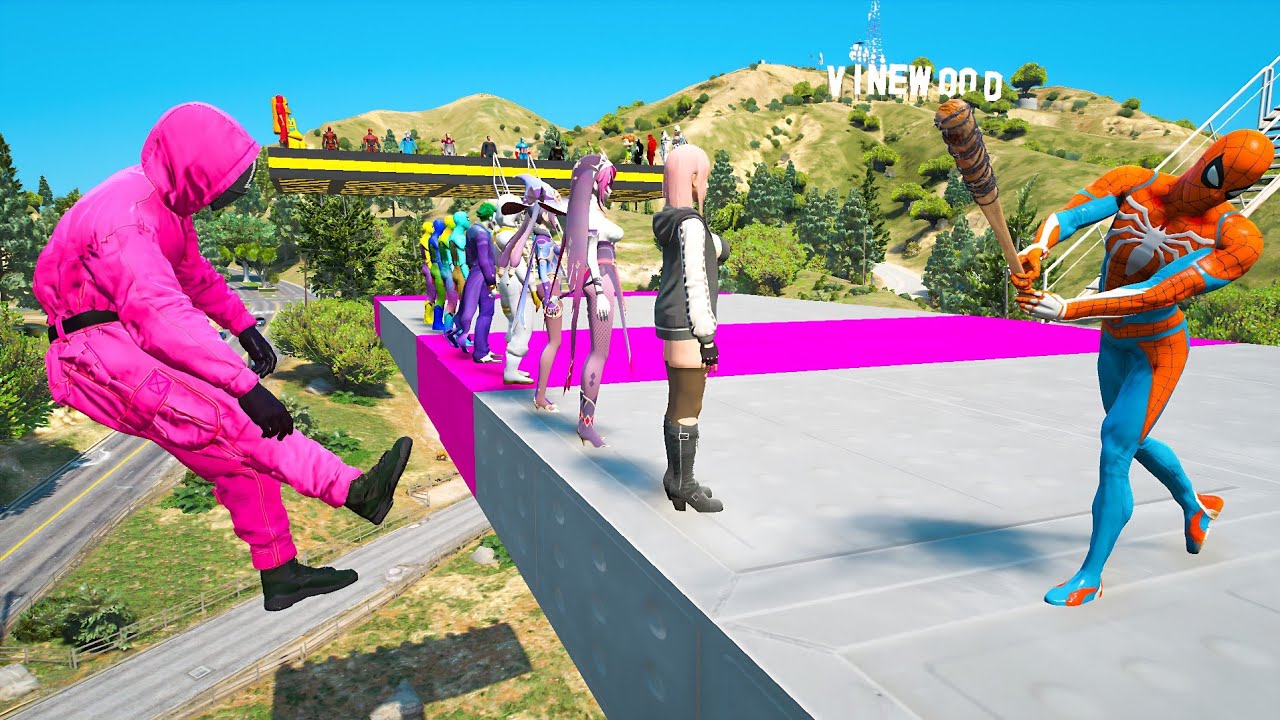 GTA 5: THAT WAS BRUTAL! SPIDER-MAN WITH A BASEBALL BAT vs SUPERHEROES! (Euphoria Physics) Ep.56