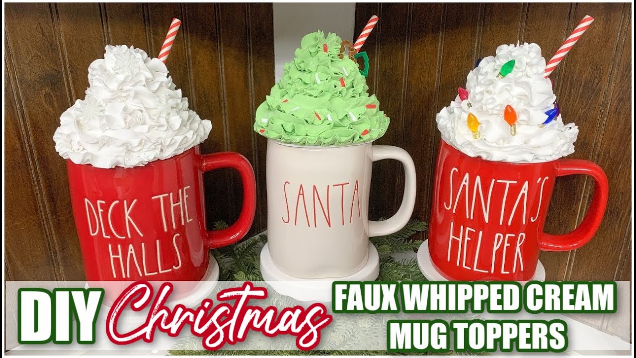 Rae Dunn Christmas North Pole Hot Cocoa Faux Whip Mug Topper