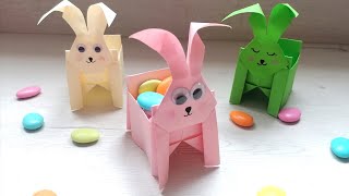 Origami Caixa Coelho da Páscoa - how to make rabbit box - Apenas Criativa #coelhodapascoa #easter