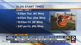 Baltimore orioles playoff game times announced