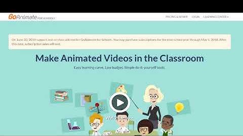 Goanimate4Schools Shutting Down in 2019?!?