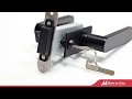 Black Square Zinc Alloy Magnetic Lever Door Lock