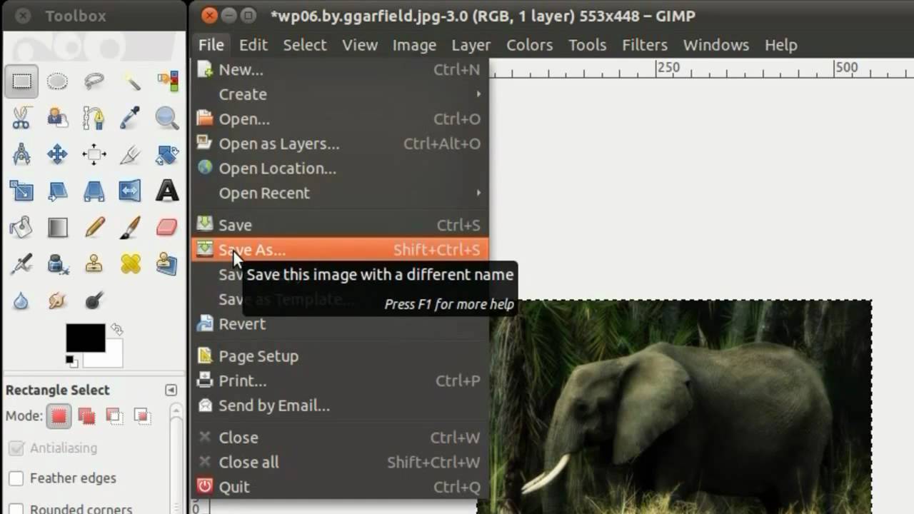Gimp Basics: Crop Image