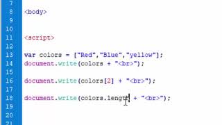 Javascript Tutorial -17-  Introduction to Arrays