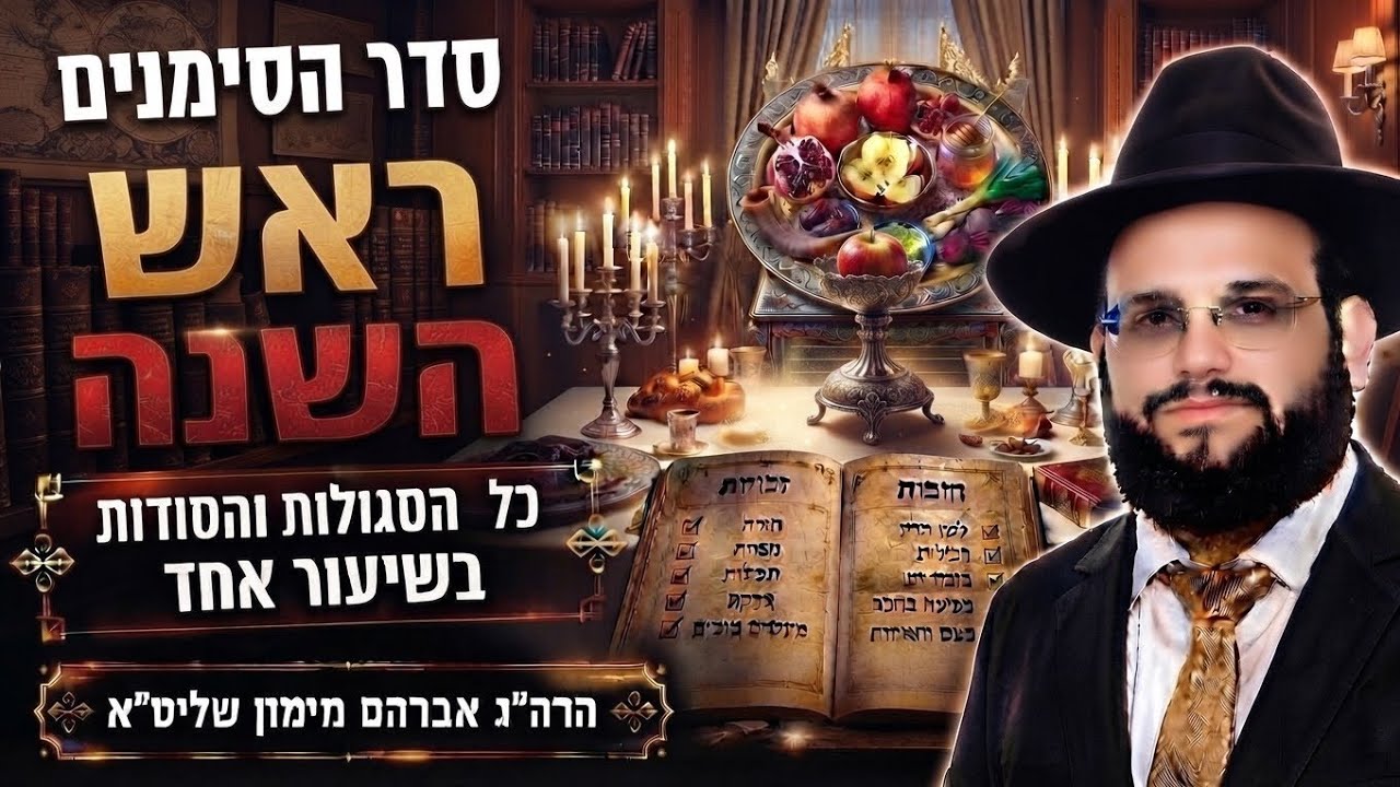 סדר הסימנים ליל ראש השנה סודות וסגולות הגאון הרב אברהם … — Transcript
