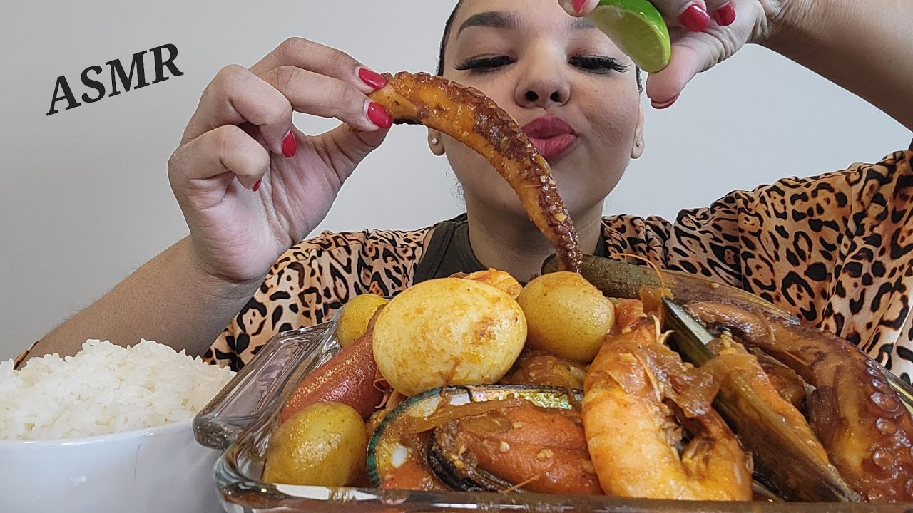 Seafood Boil ASMR Mukbang 🤤 Speedy and Messy Eating + Big Bites