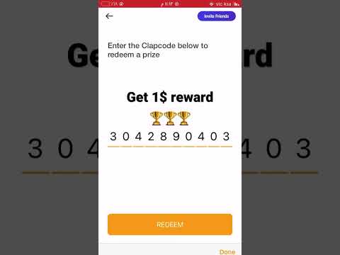 Redeem code -3042890403 get 1$ reward for clipclaps user #clipclaps #clipclapsofficial