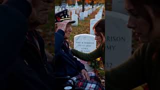 95-Year-Old Veteran Visited His Best Friend's Grave With His Granddaughter