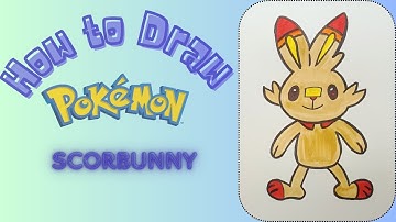 How to Draw ScorBunny! Pokemon:)
