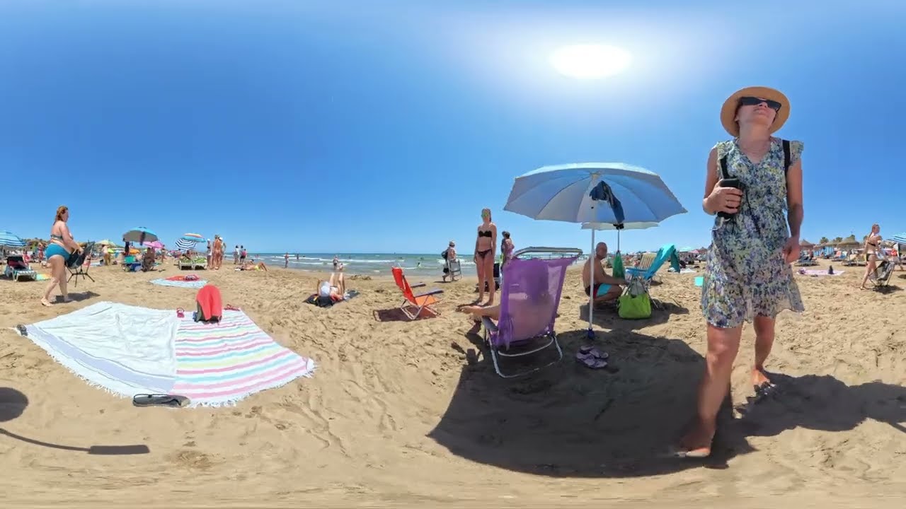 Beach Bogatell | Video VR360° Walking Tour | Discover the Best Beaches | 01 August 2024 | 5.7K 60FPS