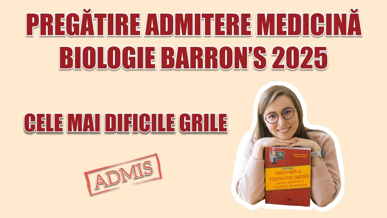 Cele mai dificile grile de Biologie BARRON'S | PREGĂTIRE ADMITERE MEDICINĂ 2025 | BARRON'S LIVE