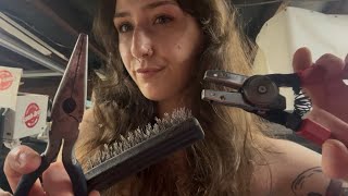 asmr haircut role play with tools (unconventional asmr)