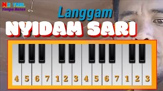 Not Langgam NYIDAM SARI Pelog Not Angka Pianika / Piano