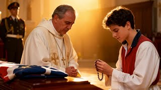 Download Lagu The priest froze mid-rosary—then Carlo Acutis finished the prayer beside the folded flag MP3