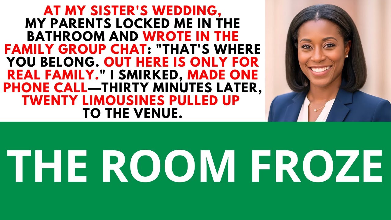 They Locked Me in the Bathroom at My Sister’s Wedding—Then 20 Limos Pulled Up and Silence Took Over