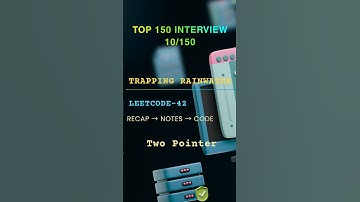 10/150 ✅ | Leetcode-42 | Trapping Rainwater | Top Interview 150 #coding #leetcode #codinginterview