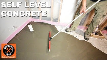 How to Self Level Bathroom Floors Part 2...Adding Leveler Over Concrete -- by Home Repair Tutor
