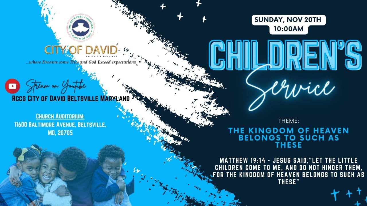 RCCG City of David: - November 20 , 2022 - Children's Service - YouTube