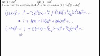 3 Binomial Theorem - Example 1 - A basic binomial expansion question to get used to the formula.