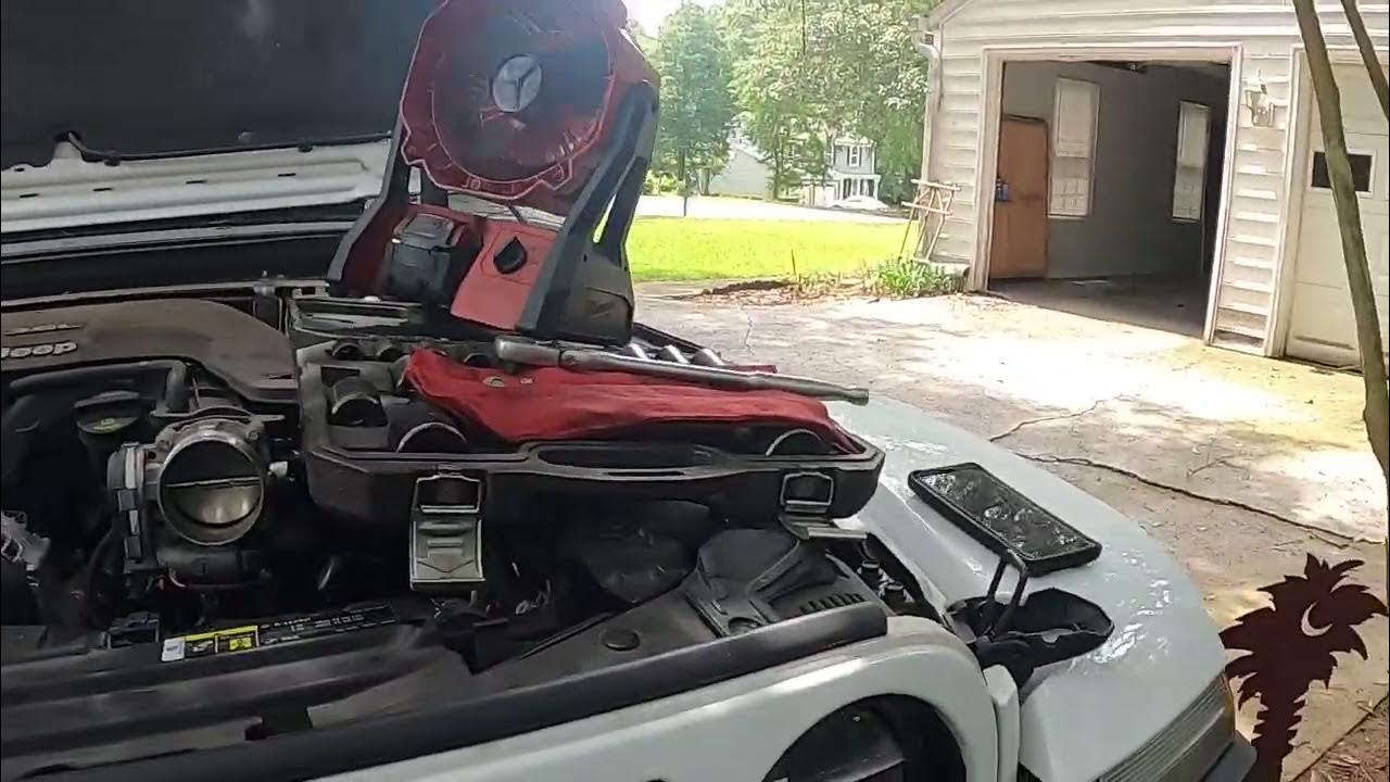 DIY How to replace 2018 Jeep Wrangler Alternator 3.6 - YouTube