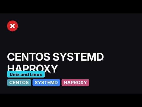 How to start HAProxy on CentOS with systemd?
