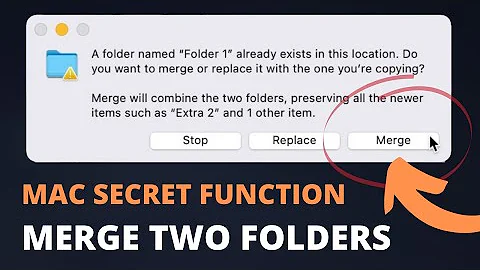 How to Merge two folders in Finder on a Mac - Replace with Newer Versions