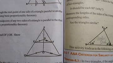 Similar triangles 10th maths Exercise 8.1 question number 6 || sri pragna