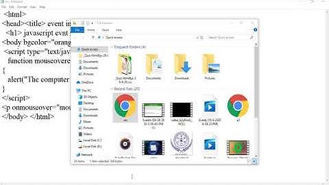 Events Handling in Java Script Tutorial 17