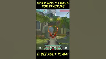 Viper Molly Lineup for B Site Default Plant on FRACTURE #valorant #valorantlineups #valorantclips