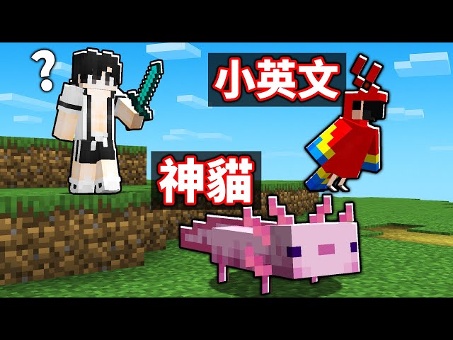 我帶著兩隻叛逆的動物通關麥塊！