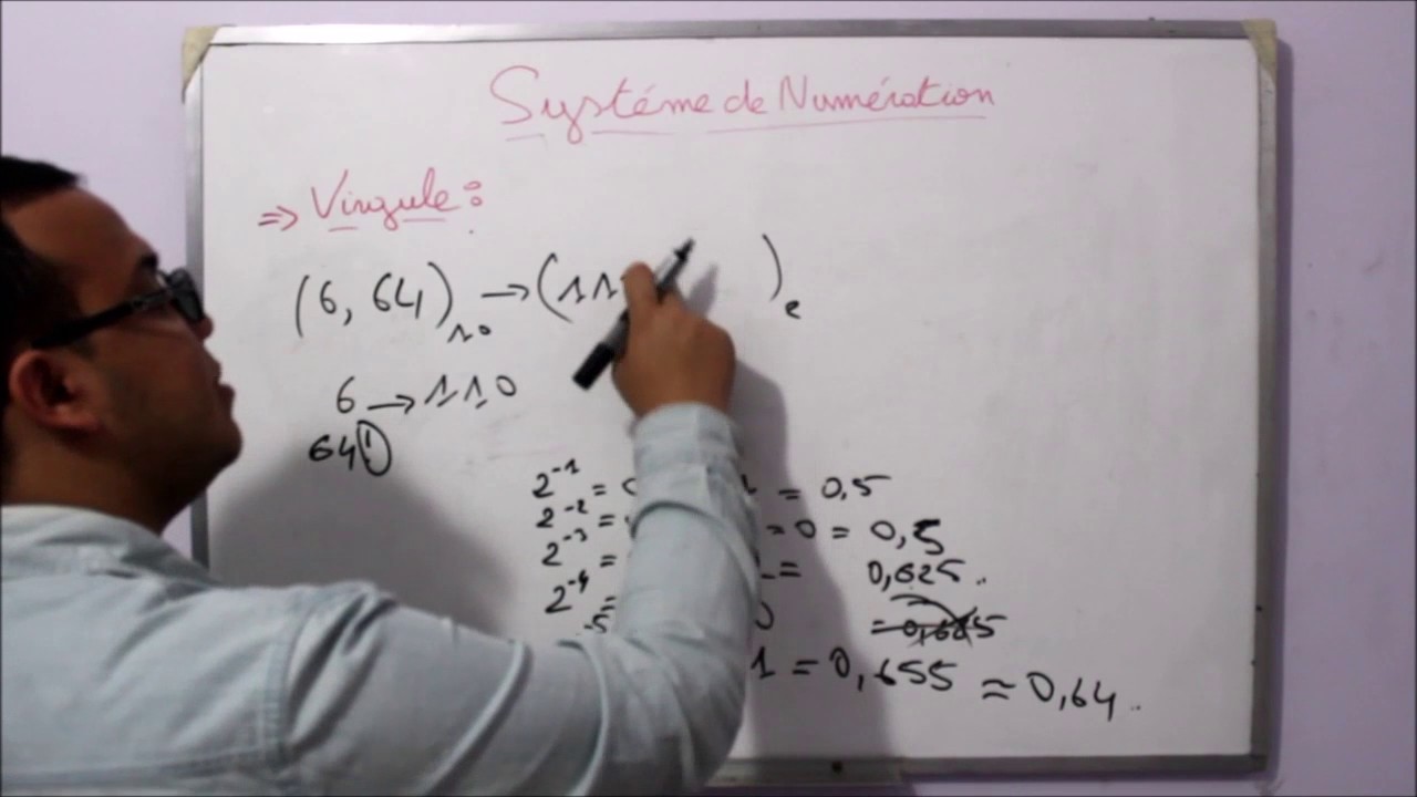3# Math appliqué : système de numération - la conversion - base à une autre base - Virgule