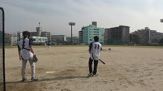 R8.3.27 三萩野球場 練習の様子｜北九州草野球SHINBISOU-BASEBALL-CLUB