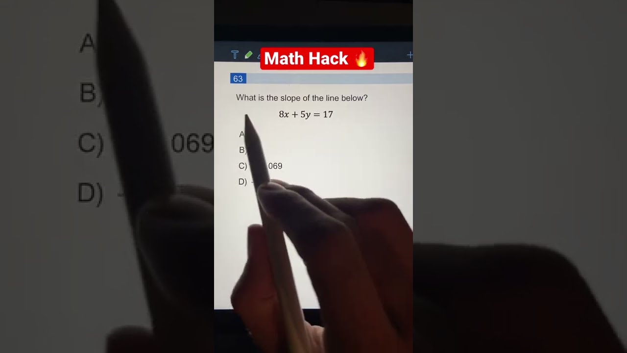 Slope Of A Line Math Hack SAT ACT Prep Shorts Maths