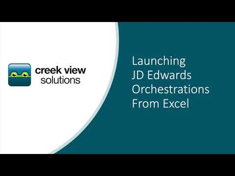 JD Edwards Orchestrator: Launch Orchestrations from Excel