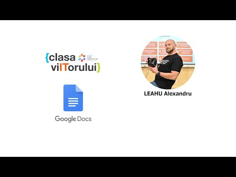 Utilizarea aplicației Google Docs