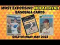 Nolan ryan most expensive ebay sales  baseball cards  may 2023