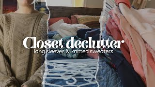 Closet declutter | long sleeves & sweaters ☆